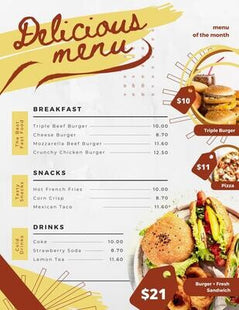 Menu Design Service
