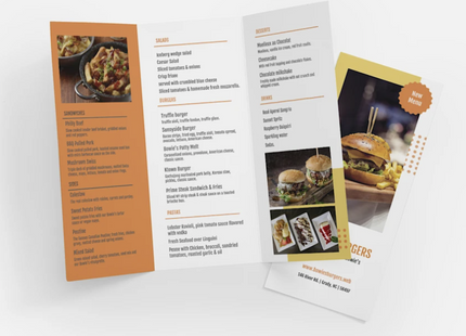 Tri-Fold Menu
