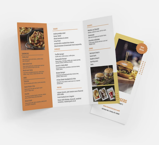 Tri-Fold Menu
