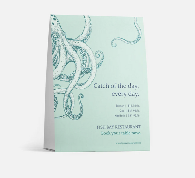 Table Tents & Inserts (Design Only | Print Only | Design + Print)