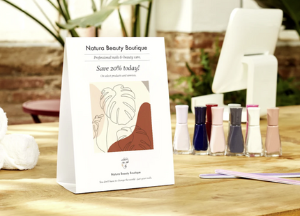 Table Tents & Inserts (Design Only | Print Only | Design + Print)