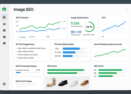 Create a dashboard view of Image SEO service software
