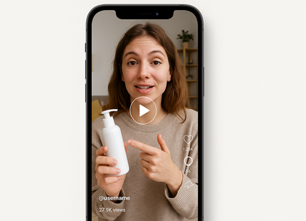 Create an example image of a UGC Video Ads