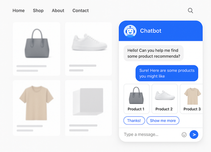 Create an example of an AI-Powered Chatbots for Websites