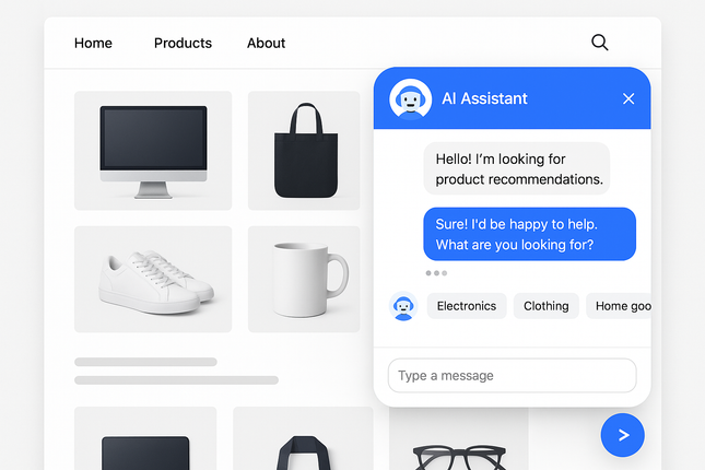 create an example of an AI-Powered Chatbots for Websites