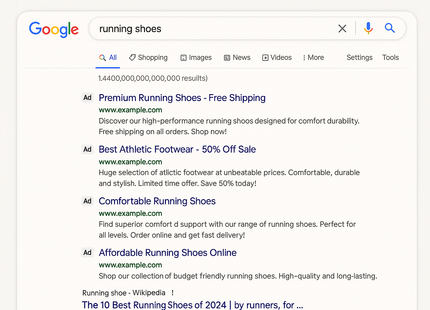 Google Search Ads example
