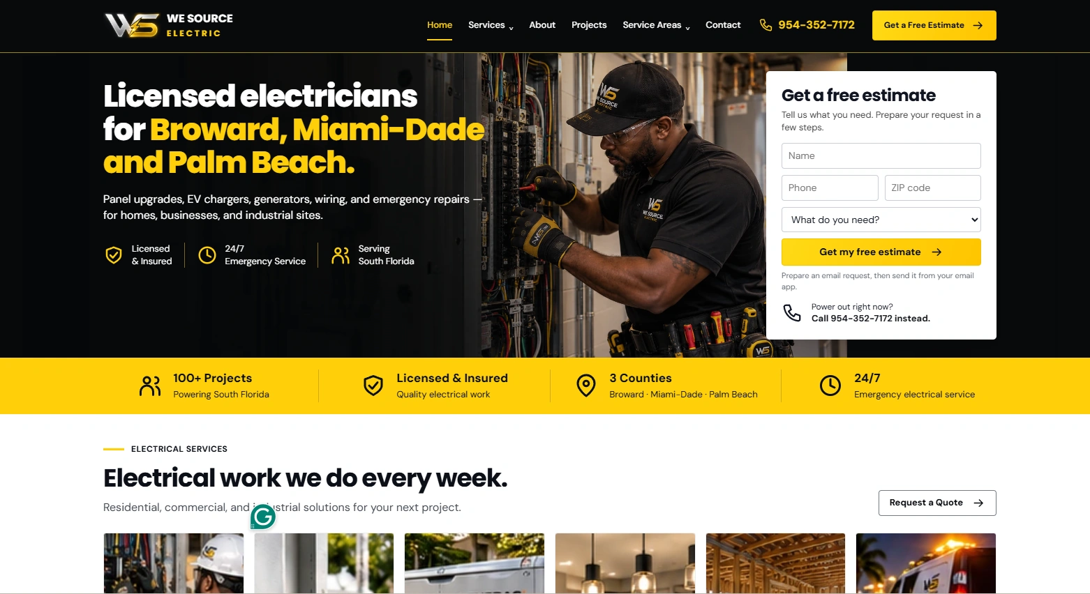 We Source Electric supplied website design